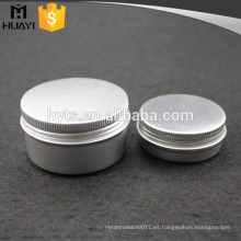 Tarro de crema de aluminio plateado cosmético 40ml / 80ml con tapas